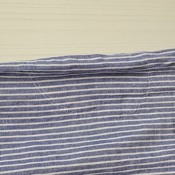 For Cynthia Blue & White Sleeveless Sheath Dress women's Xs Linen Blend NWOT - Picture 3 of 7